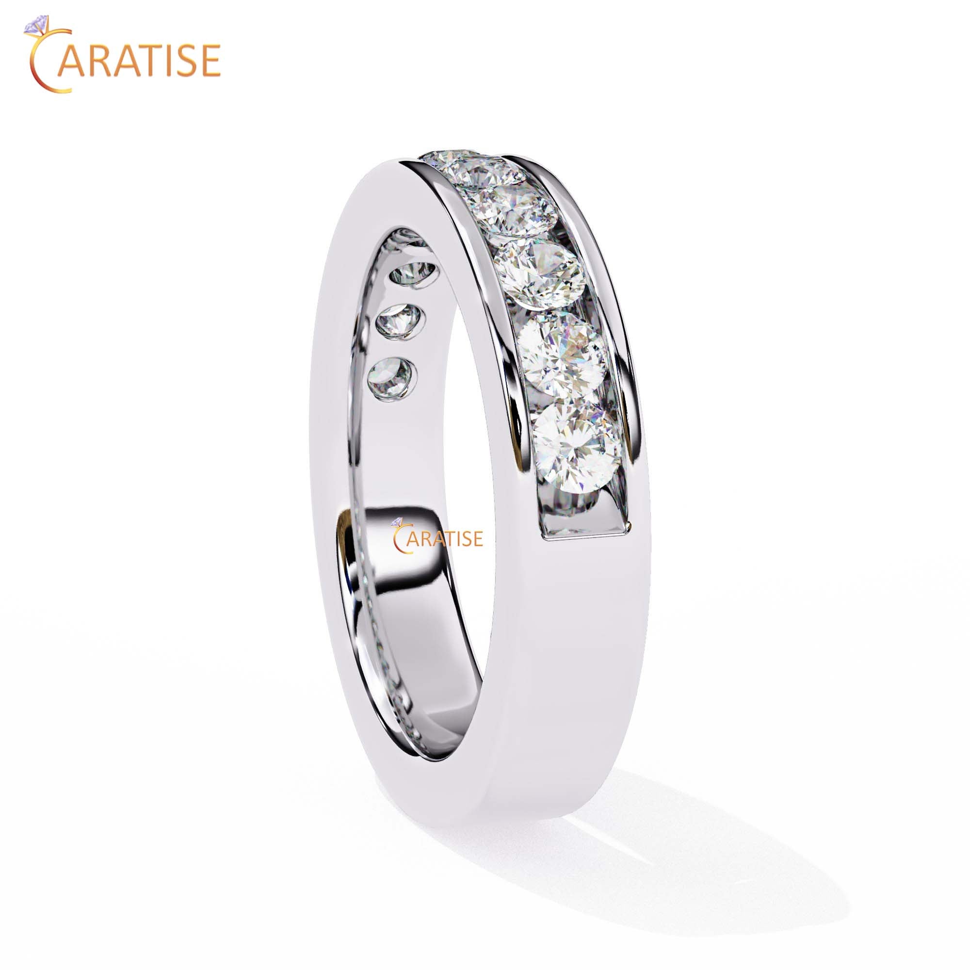 1.01 TDW Round Cut Diamond Women's Band