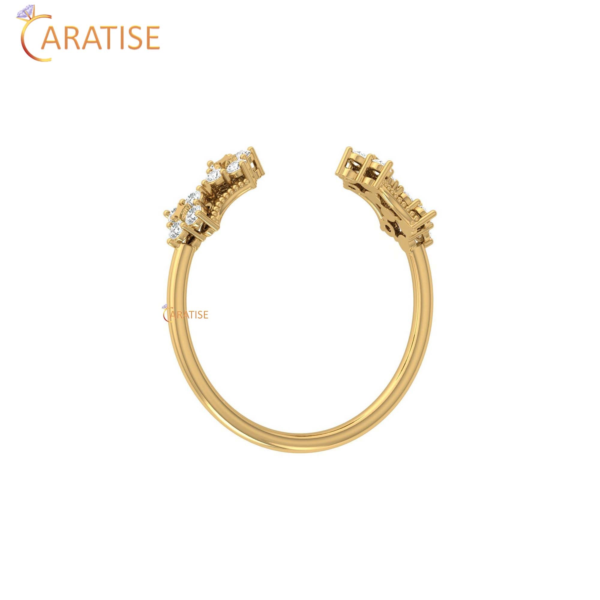 0.20 TDW Round Cut Minimalist Women's Diamond Ring