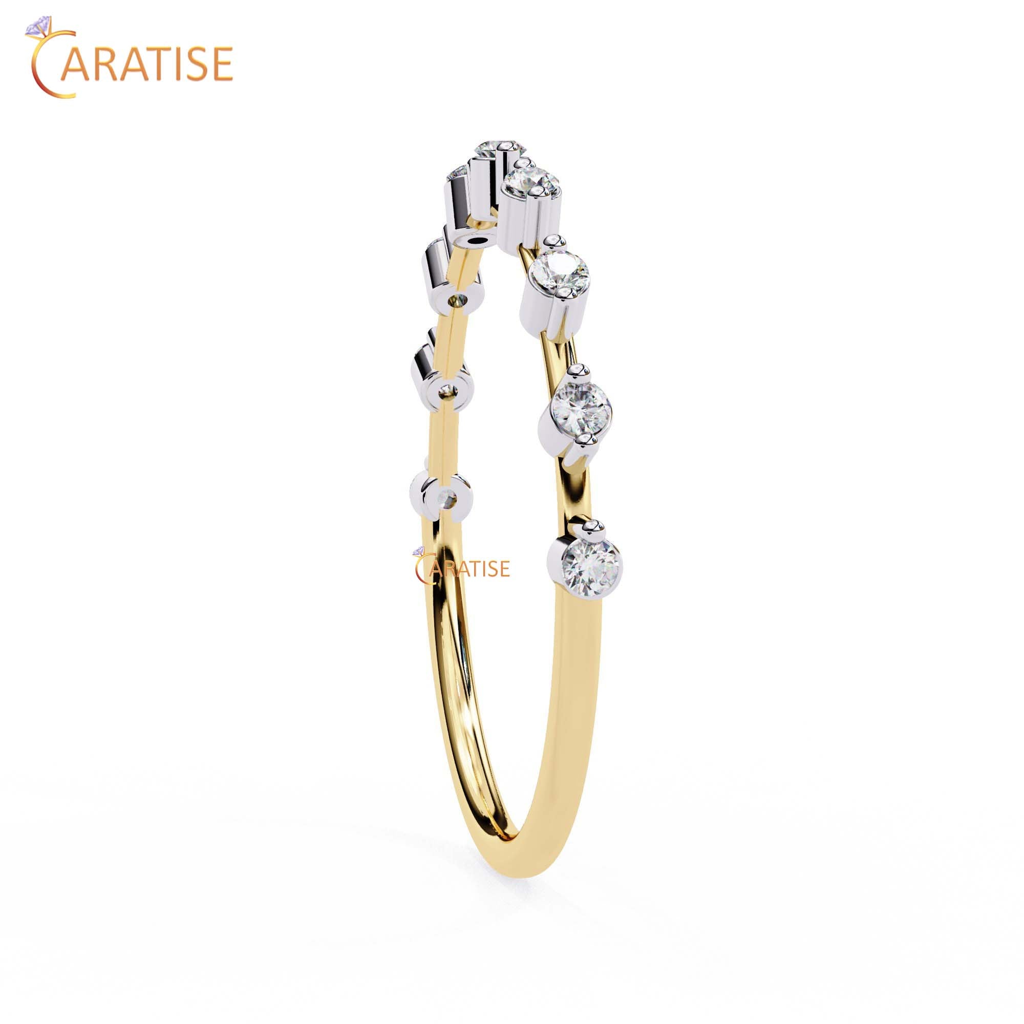 0.21 TDW Round Cut Diamond Women's Minimalist Ring