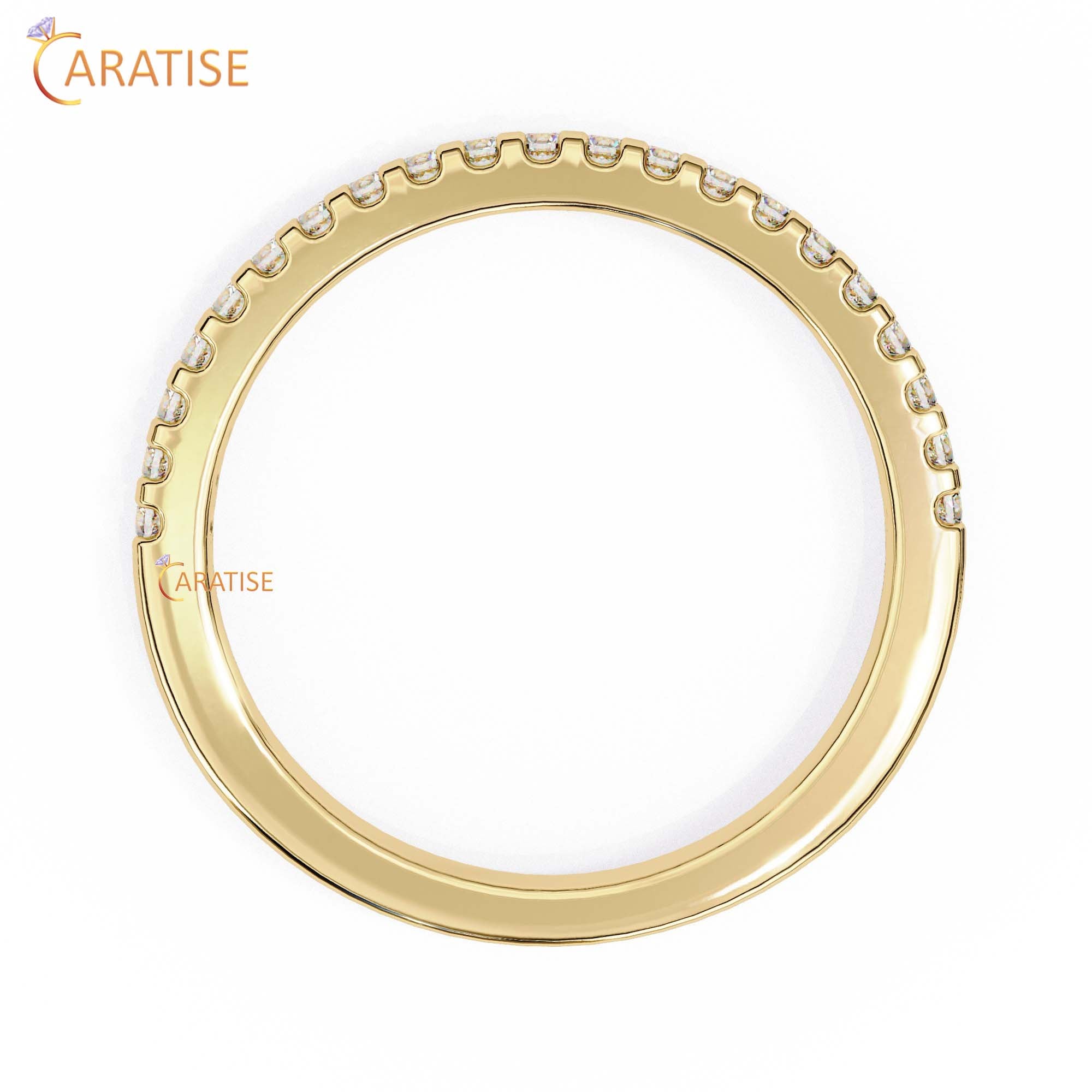 0.22 TDW Round Cut Diamond Women's Minimalist Band