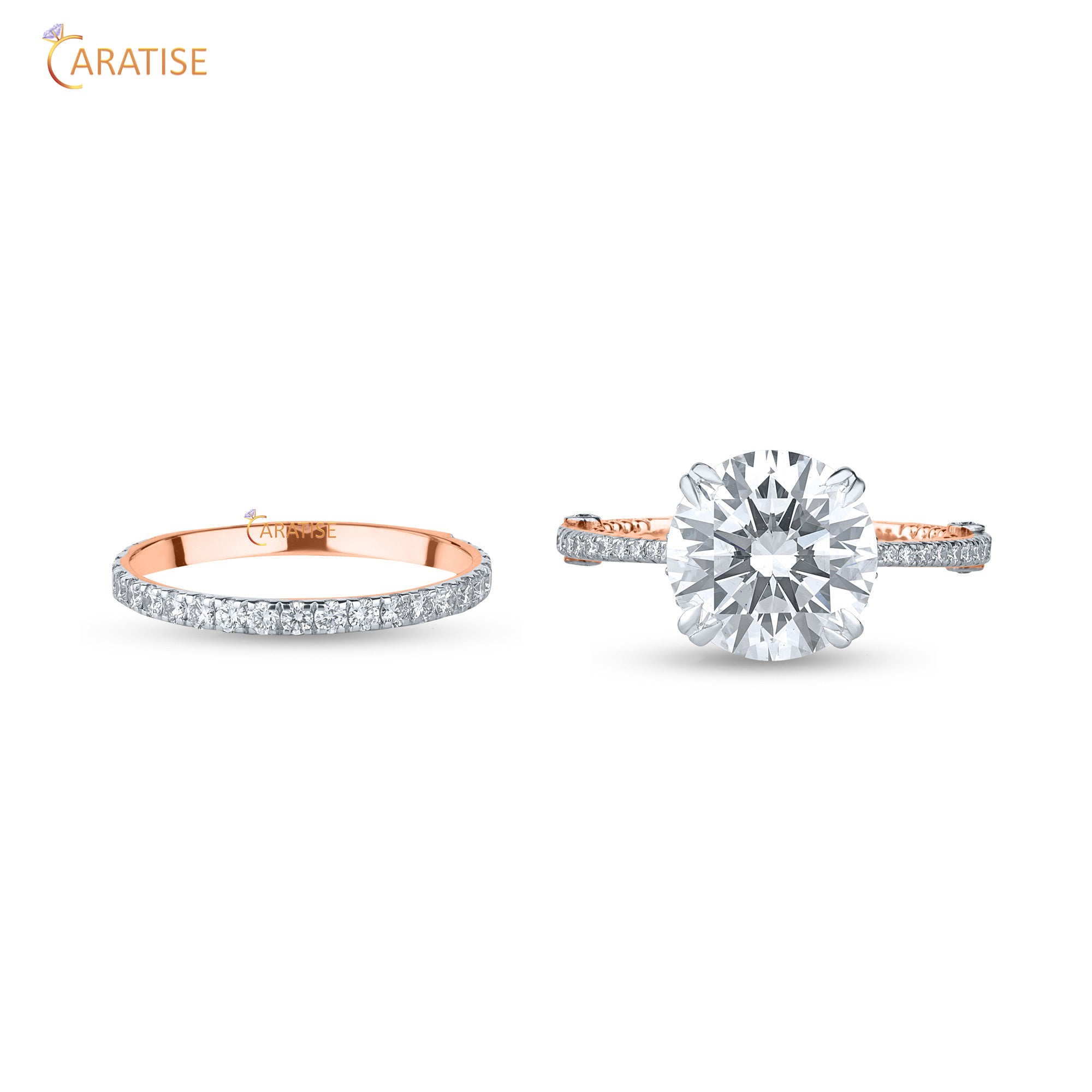 4.88 TDW Round Cut Diamond Women's Ring with Band 925 Silver