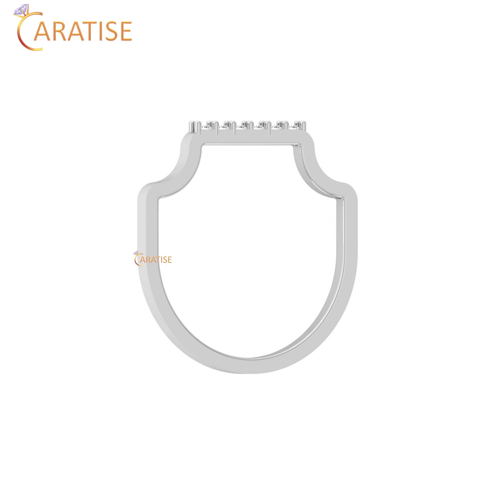 0.06 TDW Round Cut Minimalist Women's Diamond Ring