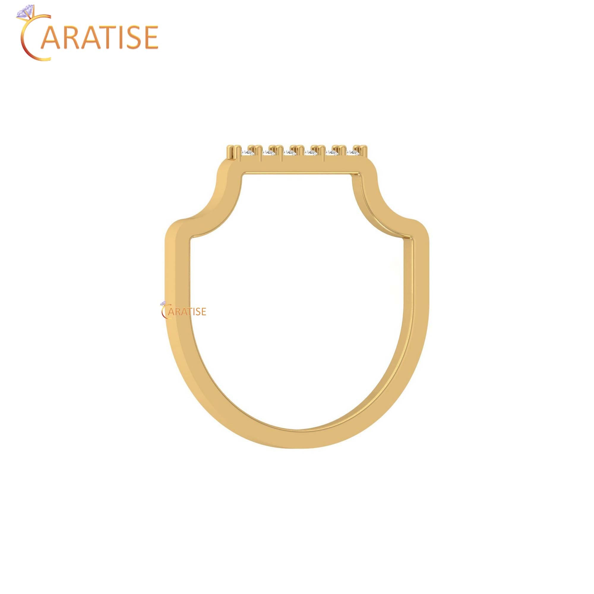 0.06 TDW Round Cut Minimalist Women's Diamond Ring