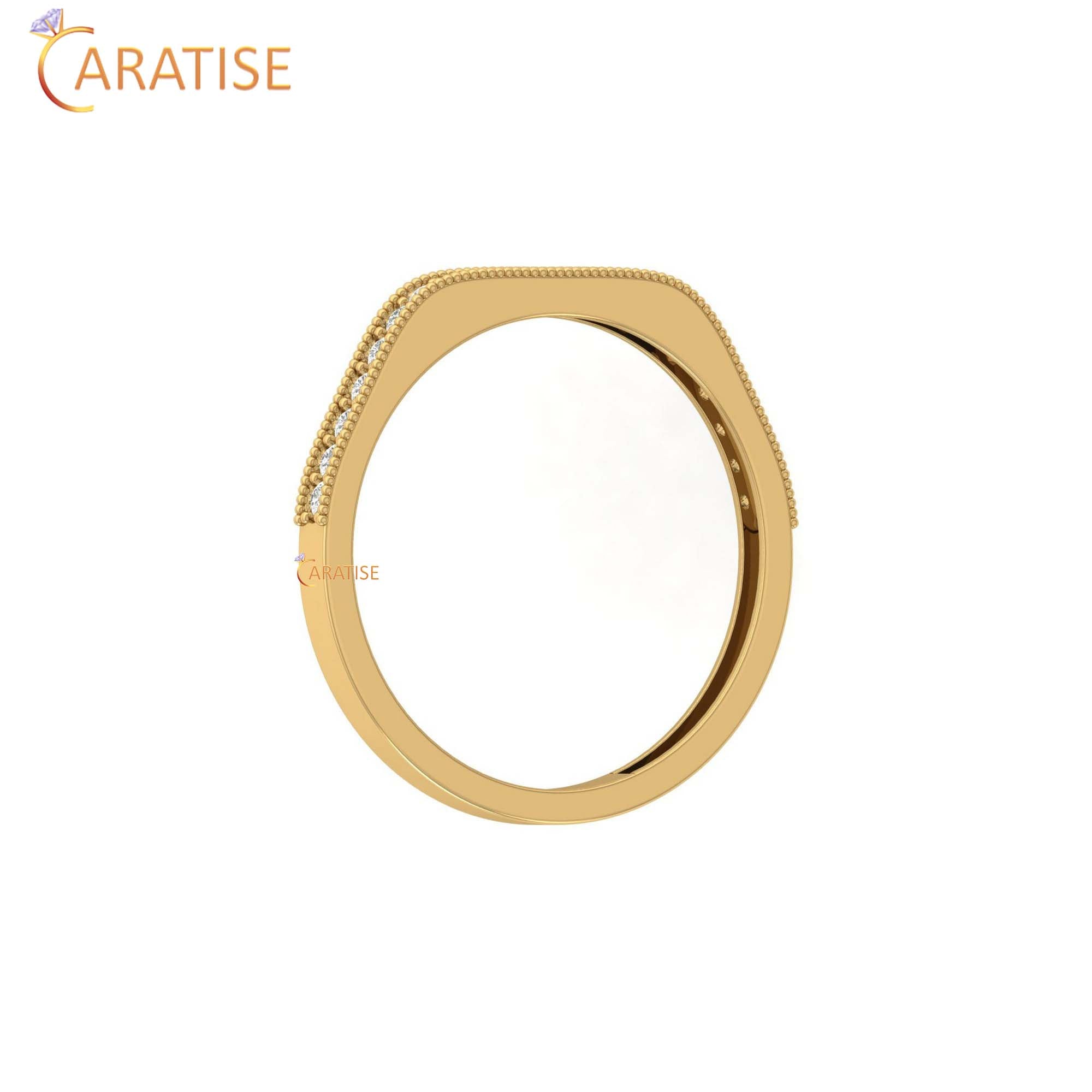 0.16 TDW Round Cut Women's Minimalist Diamond Ring