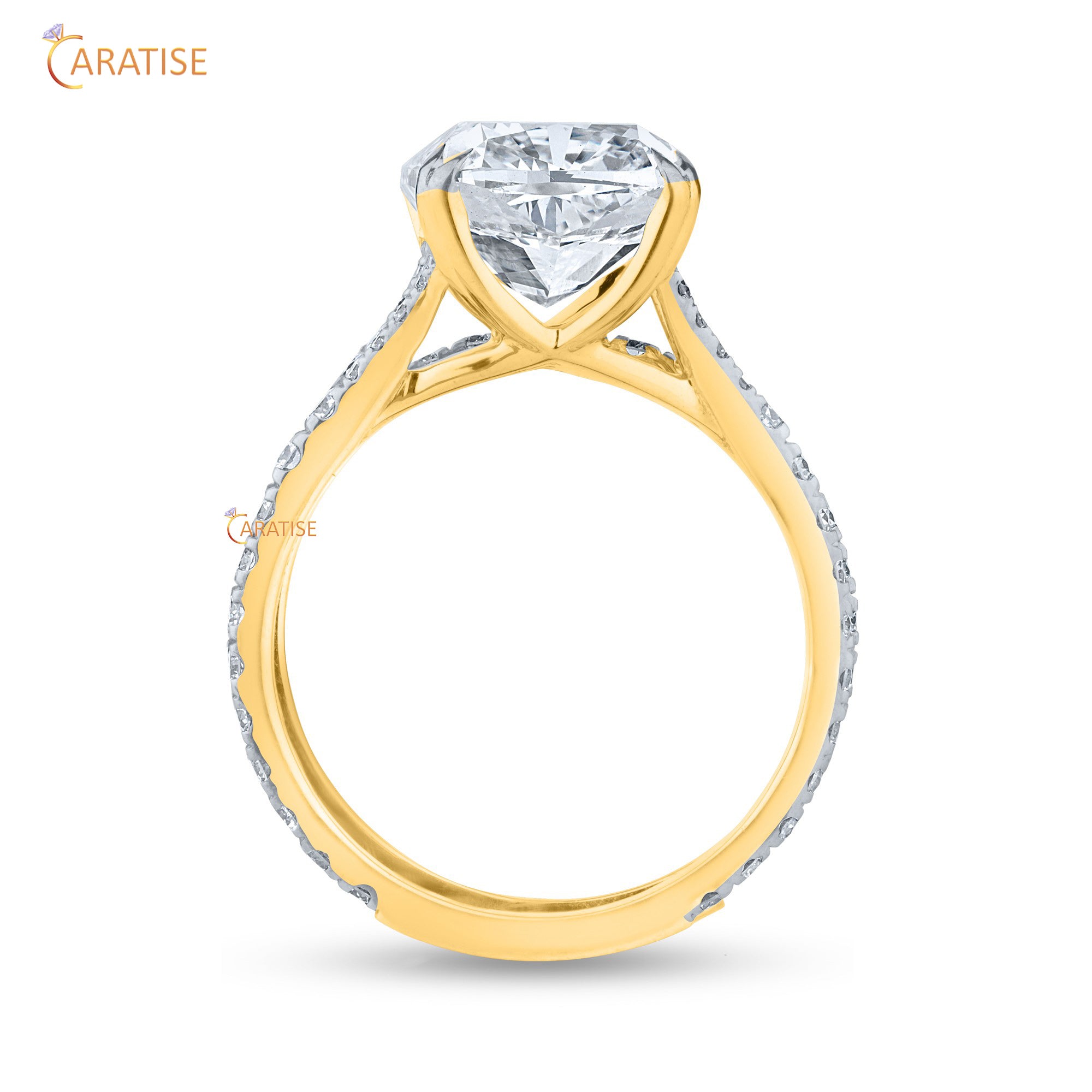 6.04 TDW Cushion & Round Cut Diamond Women's Ring with Band 925 Silver